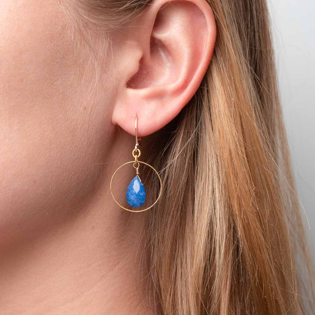 Ohrhänger Loop Jade Denim Blue