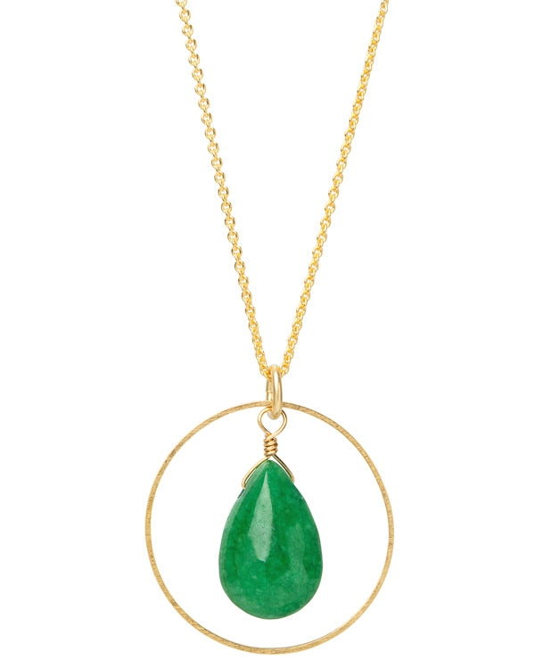 Halskette Loop Hunter Green Jade