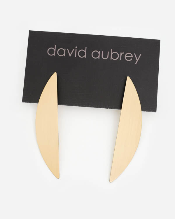 Ohrhänger Satin Brass - matte Halbkreise