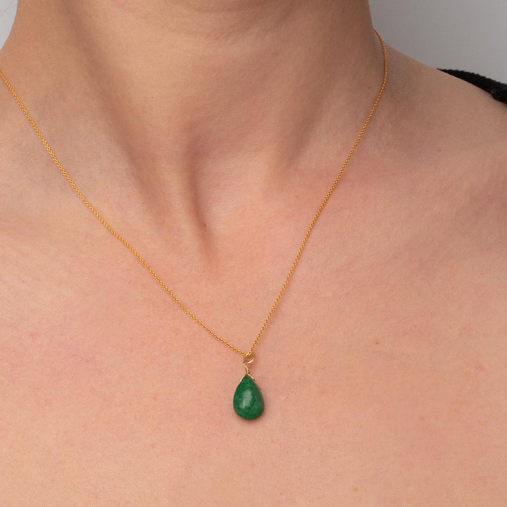 Halskette Drop - Jade Grün