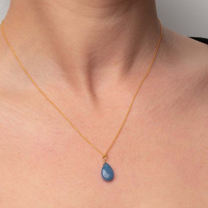 Halskette Drop - Jade Denim Blue