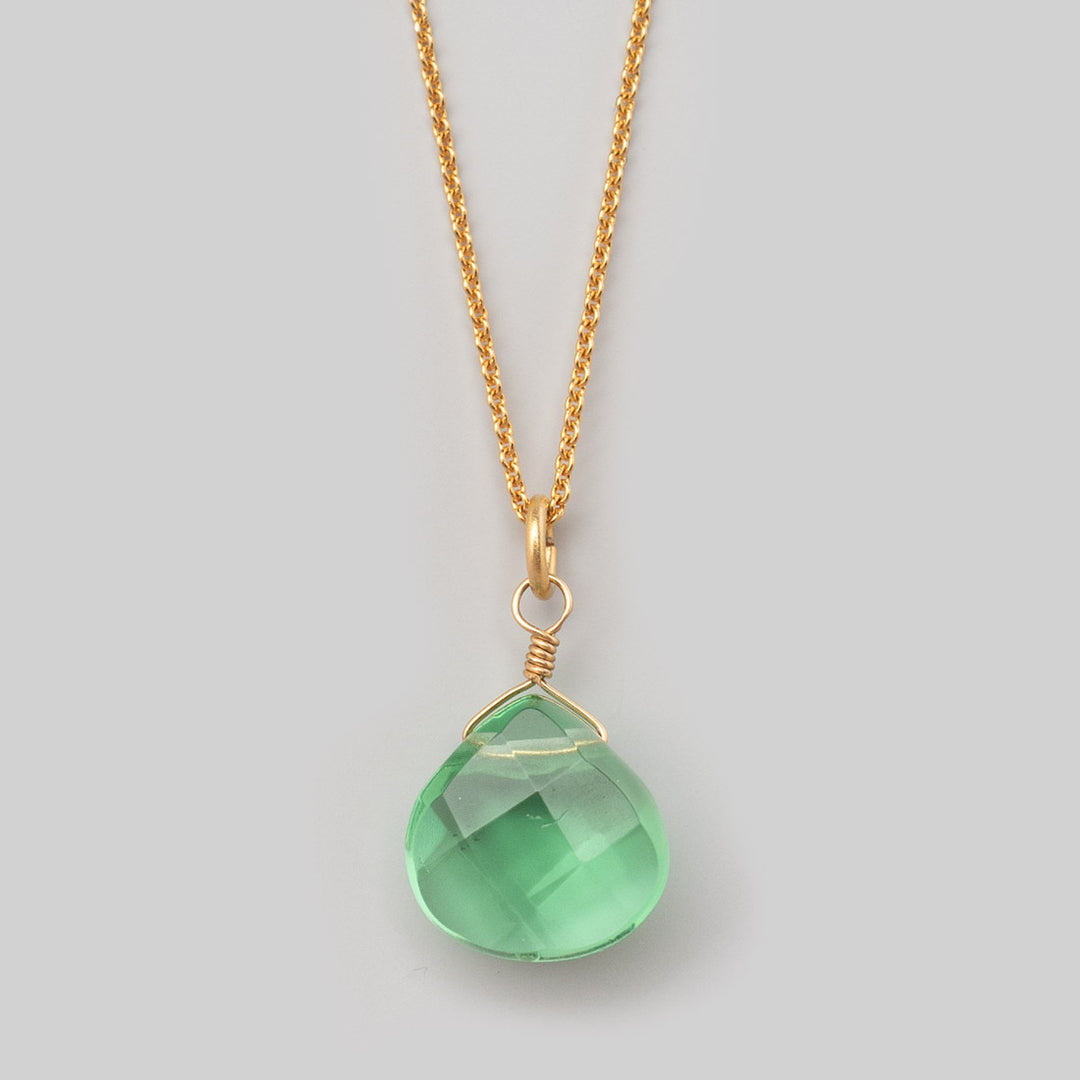 Halskette Drop - Aquamarin Fern Grün