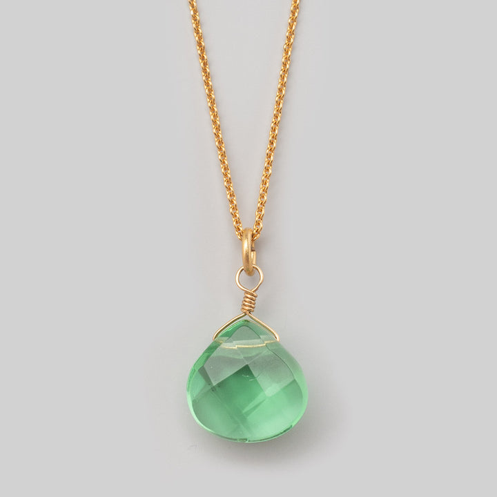 Halskette Drop - Aquamarin Fern Grün