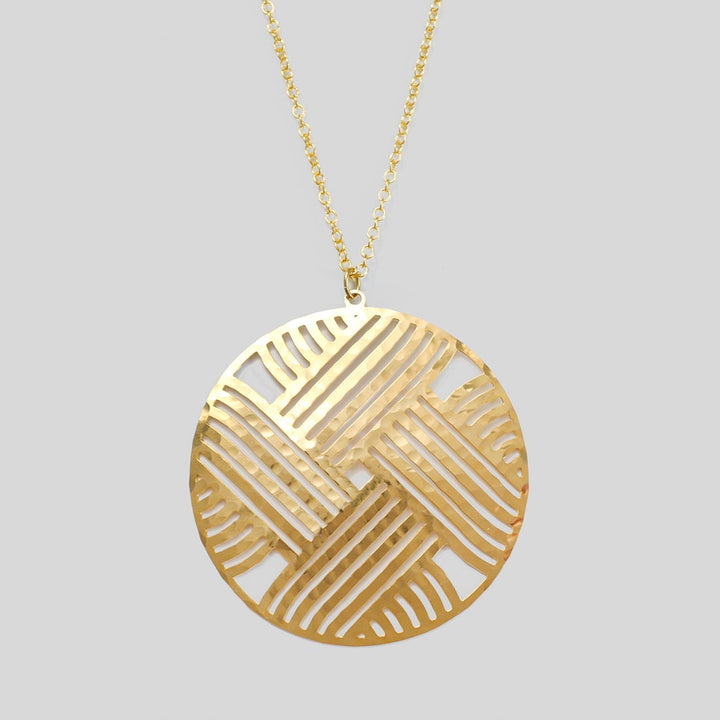 Halskette Lasercut Woven Circle