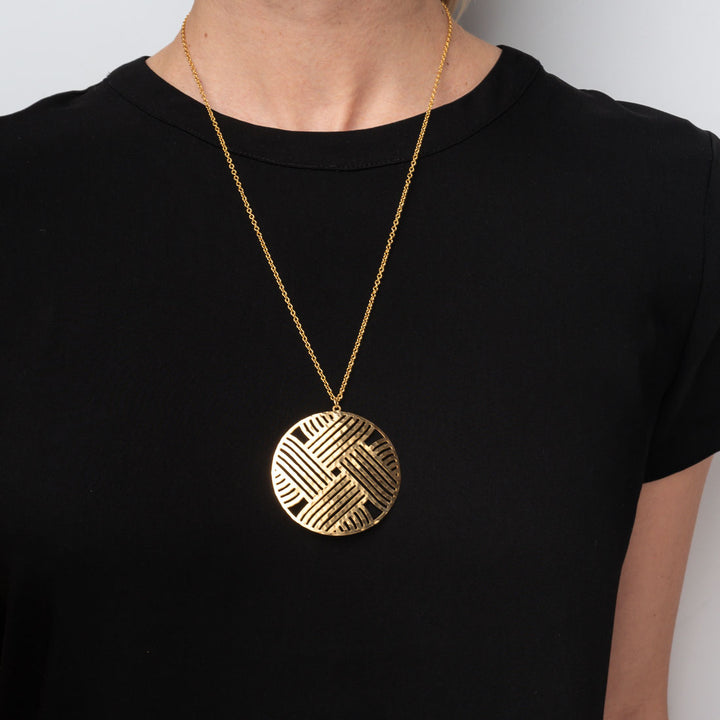 Halskette Lasercut Woven Circle