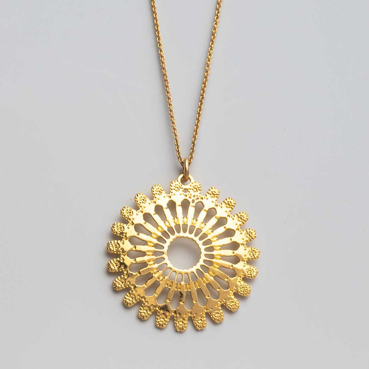 Halskette Lasercut Sun Circle