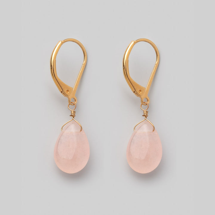 Ohrhänger Drop - Quarz Rosé
