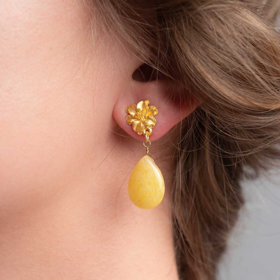 Ohrstecker Blossom - Jade Gelb