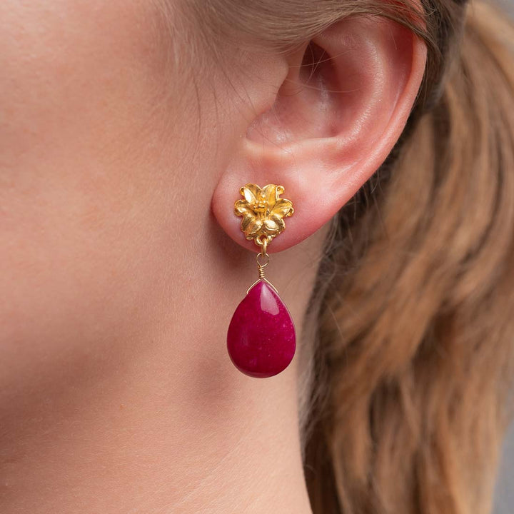 Ohrstecker Blossom - Jade Fuchsia