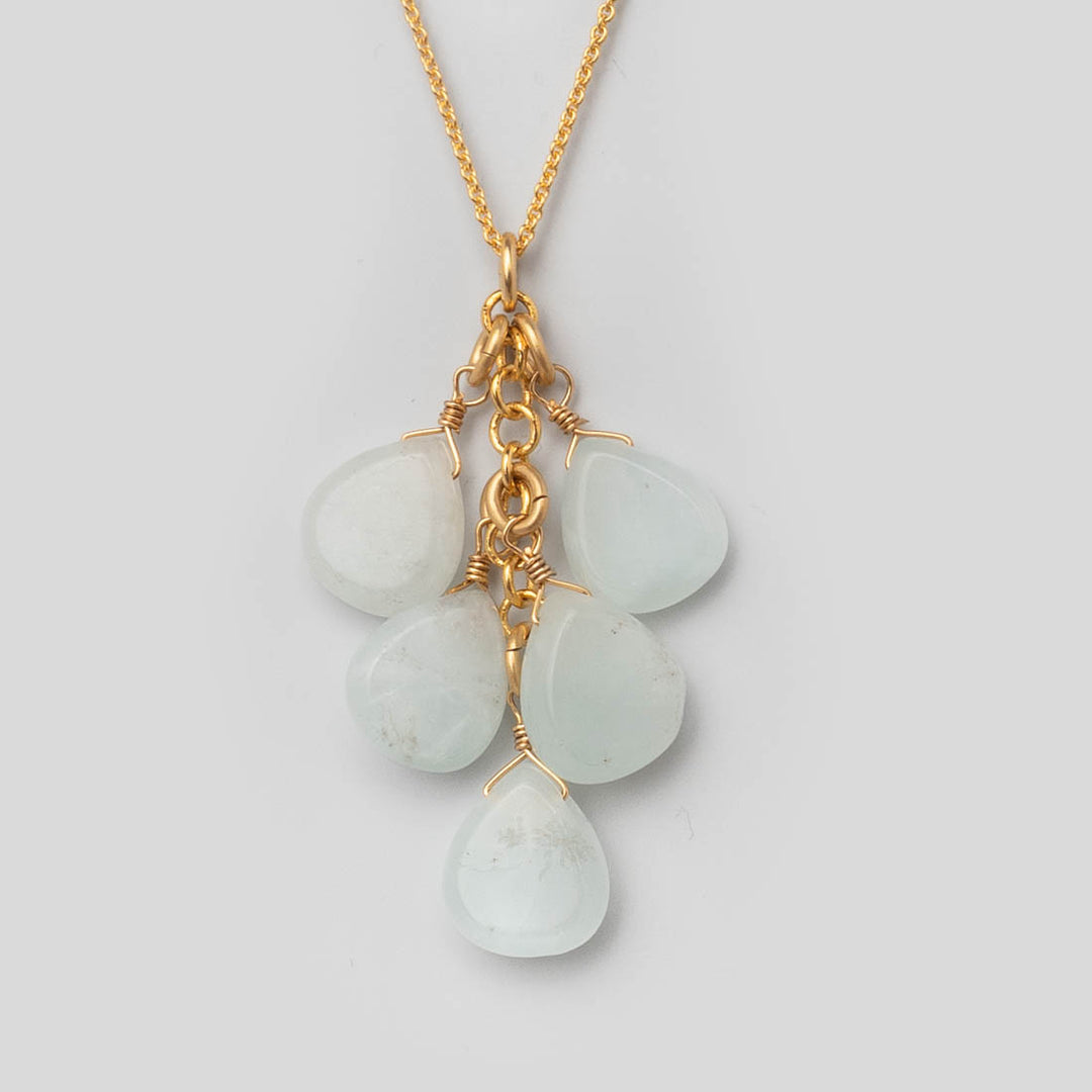Halskette 5 Stone Cluster Amazonit