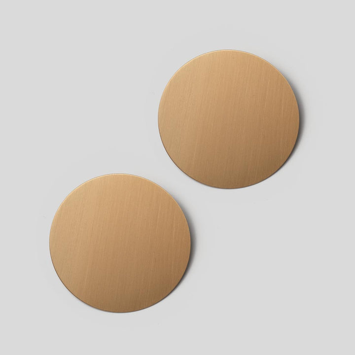 Ohrstecker Satin Brass - Messingscheibe 50 mm